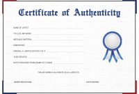 Certificate Of Authenticity Artwork Template Resume Art Example throughout Free Art Certificate Templates