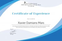 Certificate Of Experience Template  Bizoptimizer in Certificate Of Experience Template