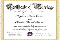 Certificate Of Marriage Template Blank Awesome Free Unique with Certificate Of Marriage Template
