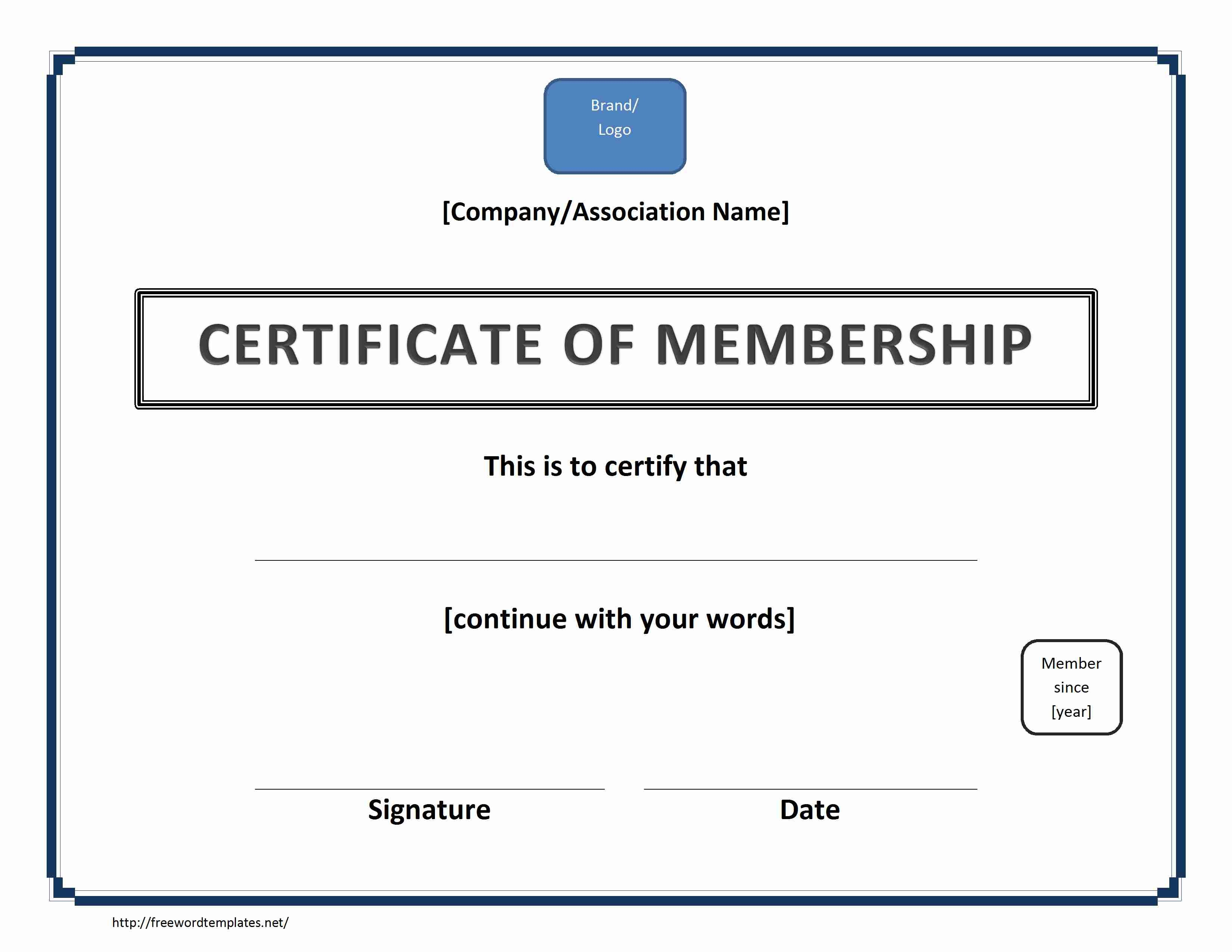 Certificate Of Membership with New Member Certificate Template