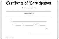 Certificate Of Participation Template Filename  Elsik Blue Cetane within Sample Certificate Of Participation Template