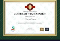 Certificate Of Participation Template In Sport The for Templates For Certificates Of Participation