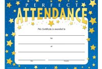 Certificate Of Perfect Attendance  Sansurabionetassociats in Perfect Attendance Certificate Free Template