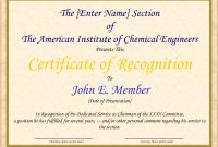 Certificate Of Recognition And Appreciation Template intended for Recognition Of Service Certificate Template