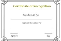 Certificate Of Recognition Template Microsoft Word  Dtemplates with Template For Certificate Of Appreciation In Microsoft Word