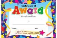 Certificate Template For Kids Free Certificate Templates with regard to Star Of The Week Certificate Template