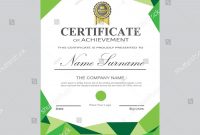 Certificate Template Modern A Horizontal Landscape Stock Vector regarding Landscape Certificate Templates