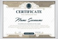 Certificate Template With Clean And Modern Pattern Luxury  Goldenqualification regarding Qualification Certificate Template