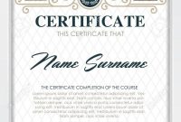 Certificate Template With Clean And Modern Pattern Luxury  Goldenqualification with Qualification Certificate Template