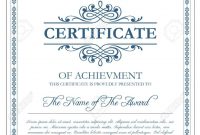 Certificate Template With Guilloche Elements Blue Diploma Border regarding Validation Certificate Template