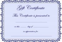 Certificate Templates  Gift Certificate Template Free  Pdf intended for Update Certificates That Use Certificate Templates