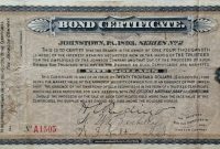 Certificate Templates Vintage Johnstown  Bond Certificate within Corporate Bond Certificate Template