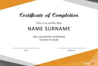 Certificateofcompletion Template Ideas Certificate Of with regard to Word Template Certificate Of Achievement