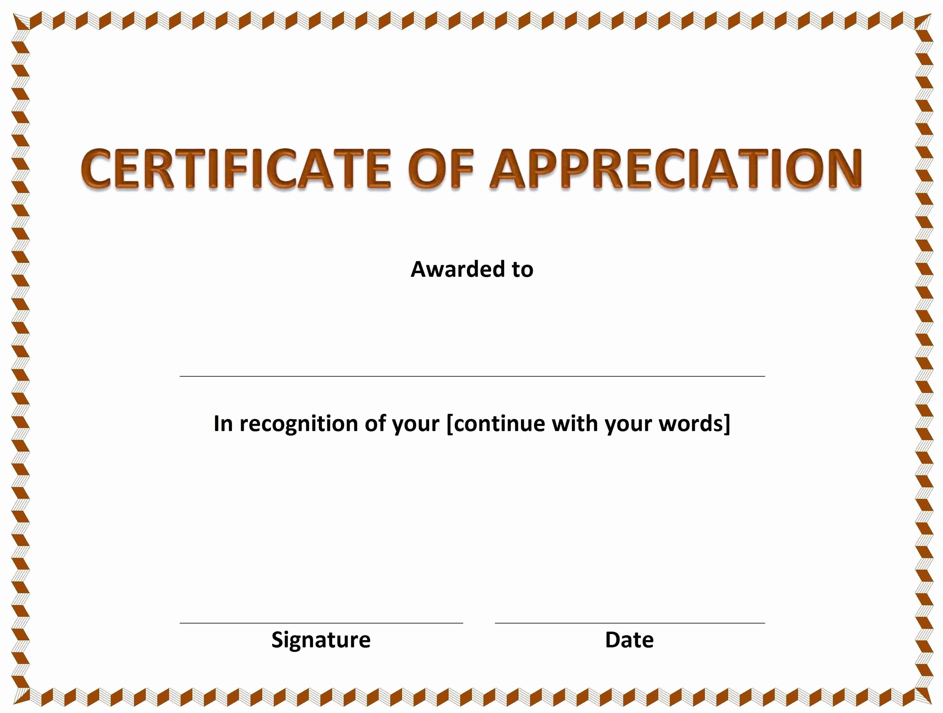 Certificates Of Appreciation Templates Printable Certificate with Free Funny Certificate Templates For Word