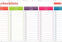 Checklist Templates – Word Excel Pdf Formats Throughout Blank with Blank Checklist Template Pdf