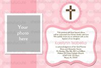 Christening Invitation For Baby Girl Blank Template  Invitation intended for Free Christening Invitation Cards Templates