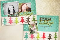 Christmas Card Templates Vol  X Inch Card Template Th with regard to Free Photoshop Christmas Card Templates For Photographers