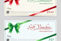 Christmas Gift Card Or Gift Voucher Template Vector Image throughout Gift Card Template Illustrator