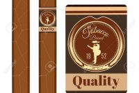 Cigar Label Template Set Vector Flat Illustration Royalty Free pertaining to Cigar Label Template