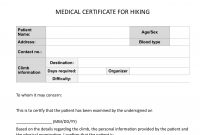 Climb Health Sample Medical Certificate For Hiking  Pinoy Mountaineer with Fit To Fly Certificate Template