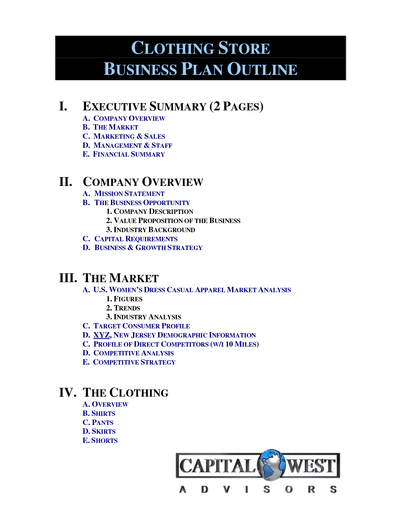 Clothing Line Business Plan Template Free  Free Business Template in Business Plan Template For Clothing Line