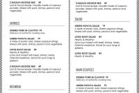 Cocktail Menu Template Word with regard to Cocktail Menu Template Word Free