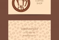 Coffee Shop Or Company Business Card Royalty Free Vector throughout Coffee Business Card Template Free