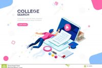 College Web Page Banner Template Stock Vector  Illustration Of Flat intended for College Banner Template