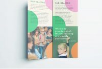 Colorful School Brochure  Tri Fold Template  Download Free with regard to One Sided Brochure Template