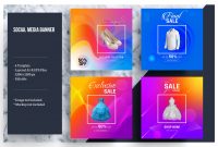 Colorful Social Media Banner Template pertaining to Product Banner Template