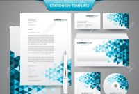 Complete Set Of Business Stationery Template Such As Letterhead with regard to Business Card Letterhead Envelope Template