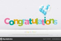 Congratulations Colorful Balloons White Background Congratulations regarding Congratulations Banner Template