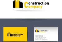 Construction Company Business Card Template Vector Image with regard to Construction Business Card Templates Download Free
