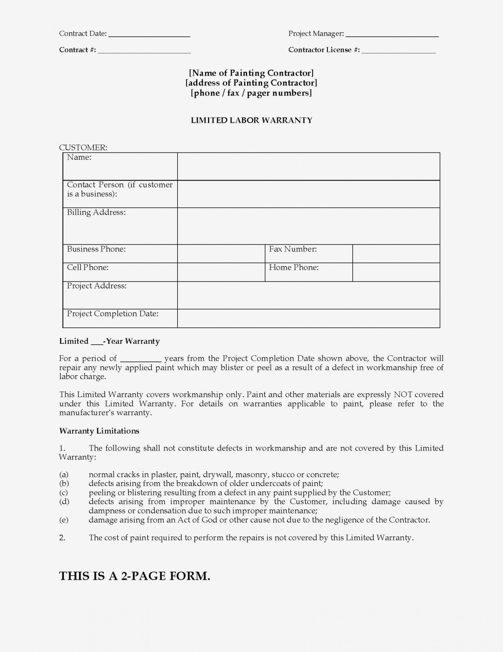 Construction Joint Check Agreement Form Elegant Painting Limited pertaining to Joint Check Agreement Template