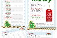 Cookie Exchange Party Free Printables  How To Nest For Less™ pertaining to Cookie Exchange Recipe Card Template