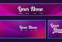 Cool Youtube Banner Template Banner Facebook Cover Avatar  Psd inside Facebook Banner Template Psd