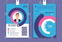 Corporate Id Card Professional Employee Identity Badge With Man regarding Company Id Card Design Template