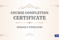 Course Completion Certificate Designs  Templates  Psd in Free Training Completion Certificate Templates