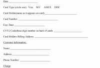 Credit Card Form Template Unique Template Credit Card Authorization within Credit Card Authorization Form Template Word