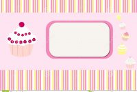 Cupcakes Stripes Card Background Stock Illustration  Illustration within Cake Business Cards Templates Free