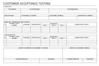 Customer Acceptance Testing with regard to Acceptance Test Report Template