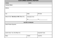 Customer Service Report Template – Excel Word Templates with Customer Incident Report Form Template