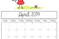 Cute April  Calendar Printable Template For Preschoolers regarding Blank Calendar Template For Kids