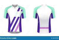Cycling Jersey Mockup Stock Vector Illustration Of Modern intended for Blank Cycling Jersey Template