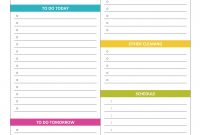 Daily Task Er In Excel Todo List Template Weekly Project Word To Do throughout Daily Task List Template Word