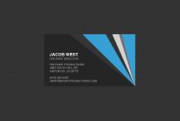 Dark Gray And Blue Generic Business Card Template  Trashedgraphics in Generic Business Card Template
