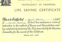 Darroch Secondary School with Life Saving Award Certificate Template