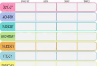 Day Weekly Planner Template  Yeniscaleco  Day Weekly Planner inside 7 Day Menu Planner Template