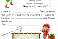 Dear Santa Fill In Letter Template with Santa Letter Template Word