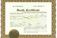 Death Certificate Online  Bigwebdirectory with Fake Death Certificate Template